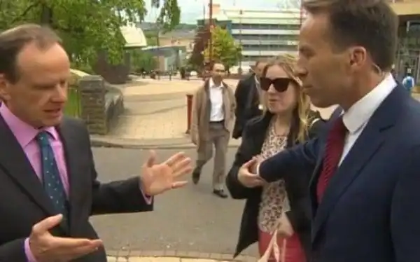 LOL? BBC Presenter Appears To Accidentally Grope Lady On The Breast On Live TV {See Photos}